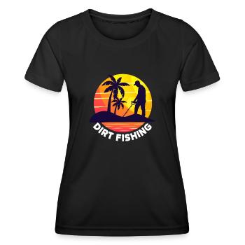 Détecteur de métaux à sondage amusant - T-shirt sport Femme - noir - Devant - AI Model Female 172 light (172cm)