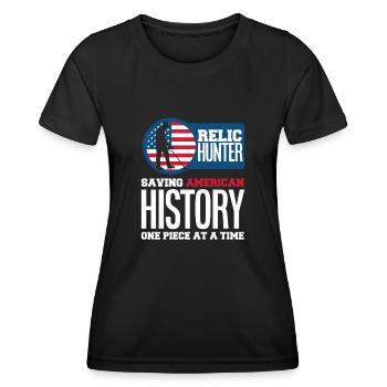 Détecteur de métaux à sondage amusant - T-shirt sport Femme - noir - Devant - AI Model Female 172 light (172cm)