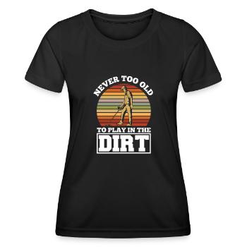 Détecteur de métaux à sondage amusant - T-shirt sport Femme - noir - Devant - AI Model Female 172 light (172cm)