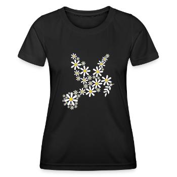 Colombe de la paix Symposium pour la paix - T-shirt sport Femme - noir - Devant - AI Model Female 172 light (172cm)