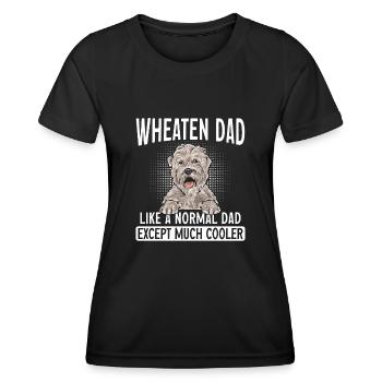 Irish Soft Coated Wheaten Terrier - Frauen Funktions-T-Shirt - Schwarz - Vorne - AI Model Female 172 light (172cm)