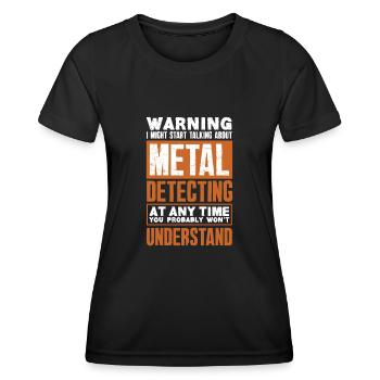 Détecteur de métaux à sondage amusant - T-shirt sport Femme - noir - Devant - AI Model Female 172 light (172cm)