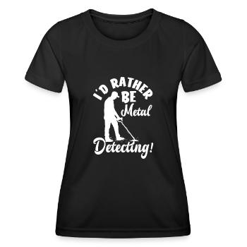 Détecteur de métaux à sondage amusant - T-shirt sport Femme - noir - Devant - AI Model Female 172 light (172cm)