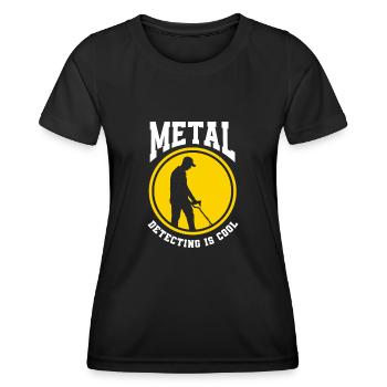 Détecteur de métaux à sondage amusant - T-shirt sport Femme - noir - Devant - AI Model Female 172 light (172cm)