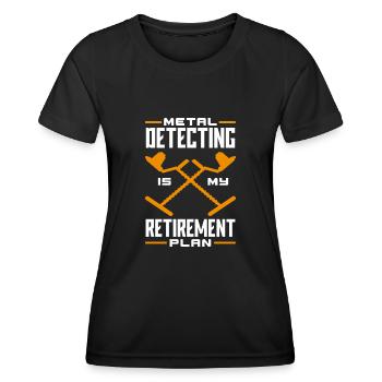 Détecteur de métaux à sondage amusant - T-shirt sport Femme - noir - Devant - AI Model Female 172 light (172cm)