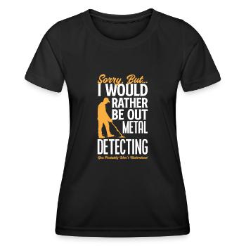 Détecteur de métaux à sondage amusant - T-shirt sport Femme - noir - Devant - AI Model Female 172 light (172cm)