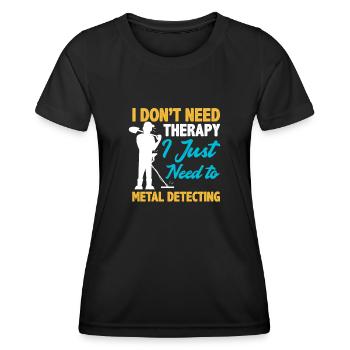 Détecteur de métaux à sondage amusant - T-shirt sport Femme - noir - Devant - AI Model Female 172 light (172cm)