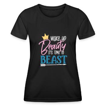 Réveillez-vous à la beauté - T-shirt sport Femme - noir - Devant - AI Model Female 172 light (172cm)
