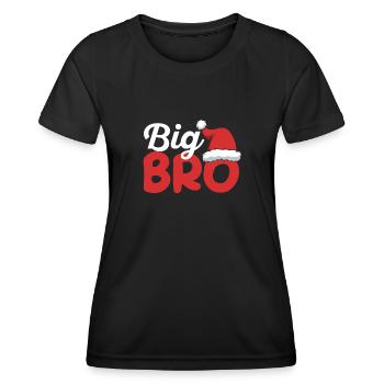 Big Bro Santa Brother Christmas Family Matching - Women's Functional T-Shirt - black - Front - AI Model Female 172 light (172cm)