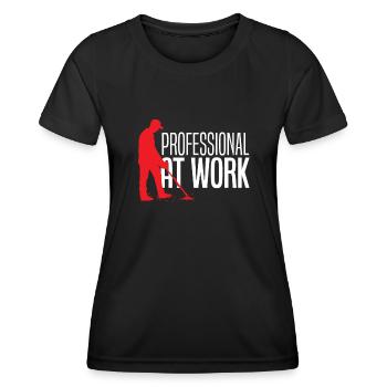 Détecteur de métaux à sondage amusant - T-shirt sport Femme - noir - Devant - AI Model Female 172 light (172cm)