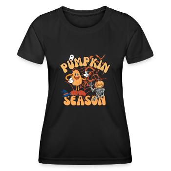 Citrouilles saison - T-shirt sport Femme - noir - Devant - AI Model Female 172 light (172cm)