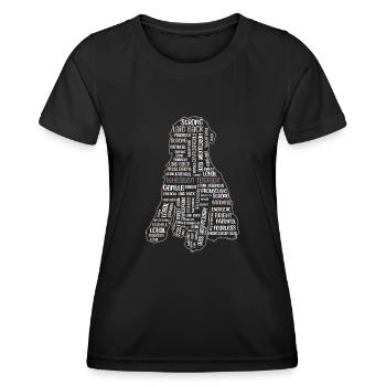 Irish Soft Coated Wheaten Terrier - Frauen Funktions-T-Shirt - Schwarz - Vorne - AI Model Female 172 light (172cm)