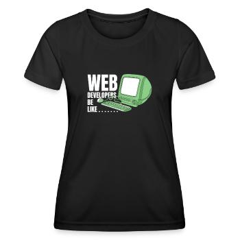 Web Developer Web Developer Funny - Women's Functional T-Shirt - black - Front - AI Model Female 172 light (172cm)