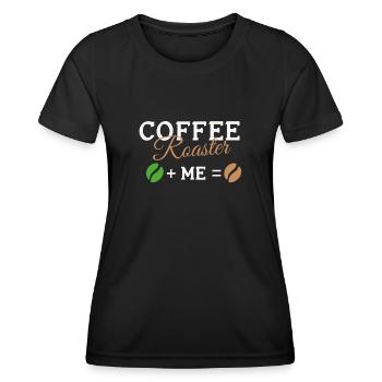 Kafffee Rösten Geschenk - Frauen Funktions-T-Shirt - Schwarz - Vorne - AI Model Female 172 light (172cm)