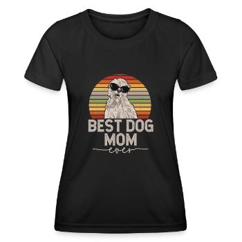 Irish Soft Coated Wheaten Terrier - Frauen Funktions-T-Shirt - Schwarz - Vorne - AI Model Female 172 light (172cm)