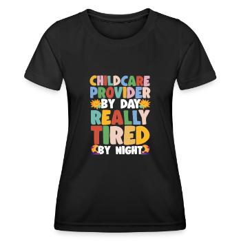 Childcare Teacher Educator - Women's Functional T-Shirt - black - Front - AI Model Female 172 light (172cm)