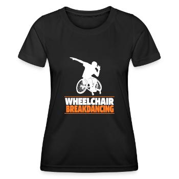 Breakdance Breakdancer Breakdance Fauteuil roulant - T-shirt sport Femme - noir - Devant - AI Model Female 172 light (172cm)