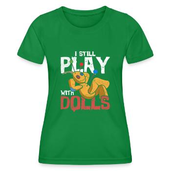 I still play Wicca Voodoo with dolls - Women's Functional T-Shirt - kelly green - Front - AI Model Female 172 dark (172cm)