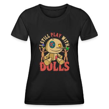Wicca Voodoo Zauber Geschenk Lustiges Voodoo Puppe - Frauen Funktions-T-Shirt - Schwarz - Vorne - AI Model Female 172 light (172cm)