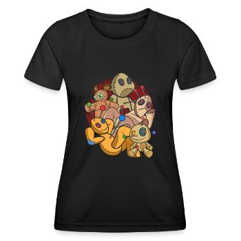 Cadeau de sort vaudou Wiccan sorcière Poupée vaudou - T-shirt sport Femme - noir - Devant - AI Model Female 172 light (172cm)
