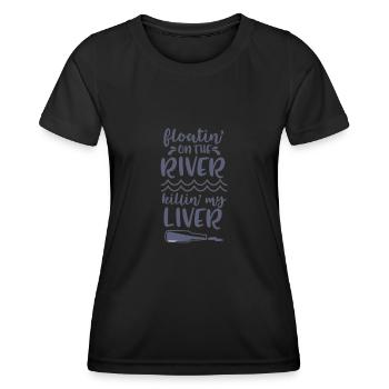 Summer Float Trip River Tube Tubing - Frauen Funktions-T-Shirt - Schwarz - Vorne - AI Model Female 172 light (172cm)