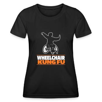 Kung Fu Wheelchair - Women's Functional T-Shirt - black - Front - AI Model Female 172 light (172cm)