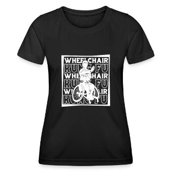 Kung Fu Wheelchair - Women's Functional T-Shirt - black - Front - AI Model Female 172 light (172cm)