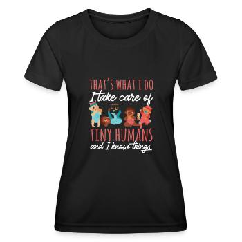 Childcare Teacher Educator - Women's Functional T-Shirt - black - Front - AI Model Female 172 light (172cm)