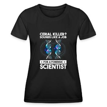Forensische Kriminologie und Tatort-Ermittler - Frauen Funktions-T-Shirt - Schwarz - Vorne - AI Model Female 172 light (172cm)