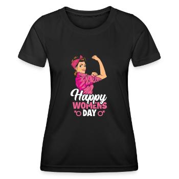 Feminismus Feministin - Frauen Funktions-T-Shirt - Schwarz - Vorne - AI Model Female 172 light (172cm)