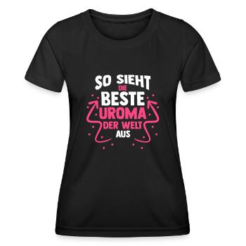 Urgroßmutter Beste Uroma - Frauen Funktions-T-Shirt - Schwarz - Vorne - AI Model Female 172 light (172cm)