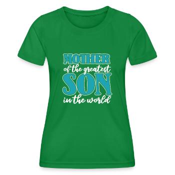 Mom Mutter Sohn - Frauen Funktions-T-Shirt - Kelly Green - Vorne - AI Model Female 172 dark (172cm)