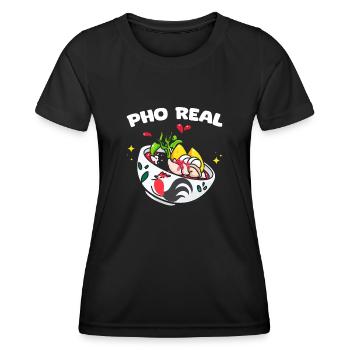 Pho Real Funny Pho Pun Pho Noodle For A Vietnamese - Frauen Funktions-T-Shirt - Schwarz - Vorne - AI Model Female 172 light (172cm)