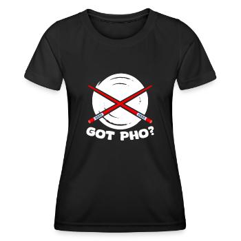 Got Pho Funny Pho Pun Pho Soup For A Vietnamese - Frauen Funktions-T-Shirt - Schwarz - Vorne - AI Model Female 172 light (172cm)