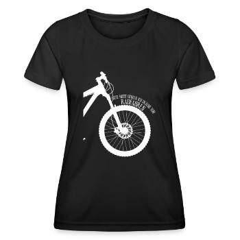 Radfahren Fahrrad Radfahrer Radsport - Frauen Funktions-T-Shirt - Schwarz - Vorne - AI Model Female 172 light (172cm)