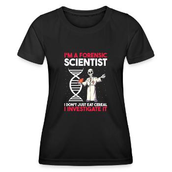 Forensische Kriminologie und Tatort-Ermittler - Frauen Funktions-T-Shirt - Schwarz - Vorne - AI Model Female 172 light (172cm)
