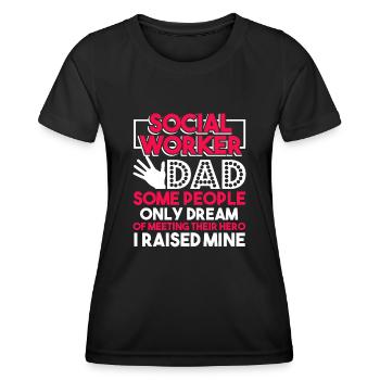 Social Worker Social Worker Dad - Women's Functional T-Shirt - black - Front - AI Model Female 172 light (172cm)