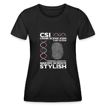 Forensische Kriminologie und Tatort-Ermittler - Frauen Funktions-T-Shirt - Schwarz - Vorne - AI Model Female 172 light (172cm)