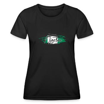 Nigeria - Frauen Funktions-T-Shirt - Schwarz - Vorne - AI Model Female 172 light (172cm)