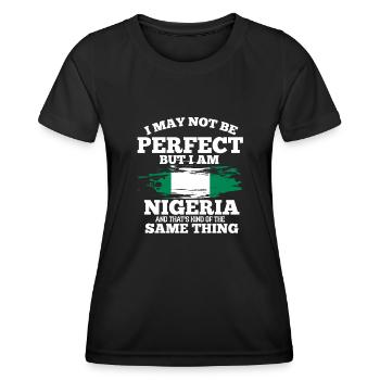 Nigeria - Frauen Funktions-T-Shirt - Schwarz - Vorne - AI Model Female 172 light (172cm)