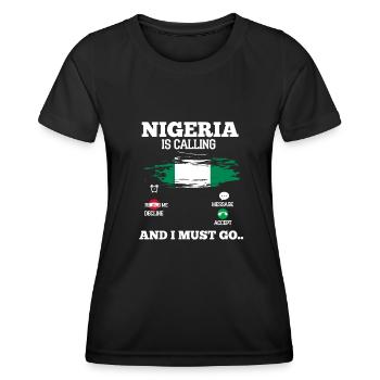 Nigeria - Frauen Funktions-T-Shirt - Schwarz - Vorne - AI Model Female 172 light (172cm)