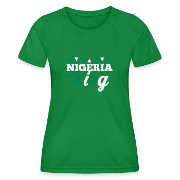 Nigeria - Women's Functional T-Shirt - kelly green - Front - AI Model Female 172 dark (172cm)