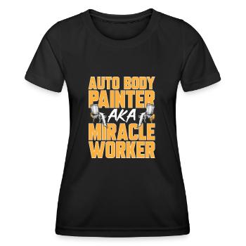 Body Painter Car Painter Painter - T-shirt sport Femme - noir - Devant - AI Model Female 172 light (172cm)