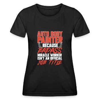 Body Painter Car Painter Painter - T-shirt sport Femme - noir - Devant - AI Model Female 172 light (172cm)