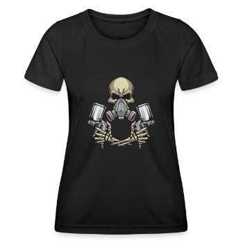 Body Painter Car Painter Painter - T-shirt sport Femme - noir - Devant - AI Model Female 172 light (172cm)