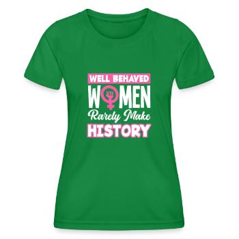 Feminismus Feministin - Frauen Funktions-T-Shirt - Kelly Green - Vorne - AI Model Female 172 dark (172cm)