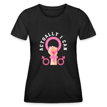 Feminismus Feministin - Frauen Funktions-T-Shirt - Schwarz - Vorne - AI Model Female 172 light (172cm)