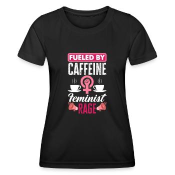 Feminismus Feministin - Frauen Funktions-T-Shirt - Schwarz - Vorne - AI Model Female 172 light (172cm)
