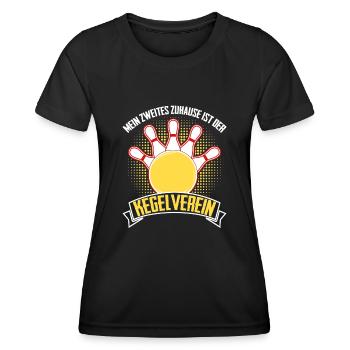 Kegelverein Kegeln Kegler - Frauen Funktions-T-Shirt - Schwarz - Vorne - AI Model Female 172 light (172cm)