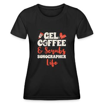 Kardiologe Medizinische Sonographie Ultraschall - Frauen Funktions-T-Shirt - Schwarz - Vorne - AI Model Female 172 light (172cm)